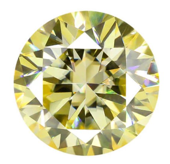 Moissanite Unmounted 2.0ct Lemon Yellow Round Stone — photo 1