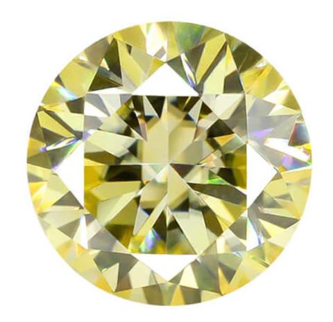 Moissanite Unmounted 2.0ct Lemon Yellow Round Stone