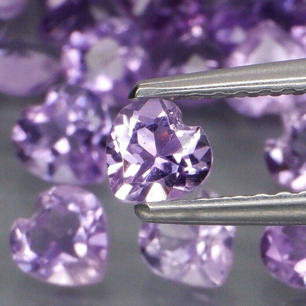 No Reserve VVS Natural Amethyst Heart Cut Loose Gemstone β photo 1