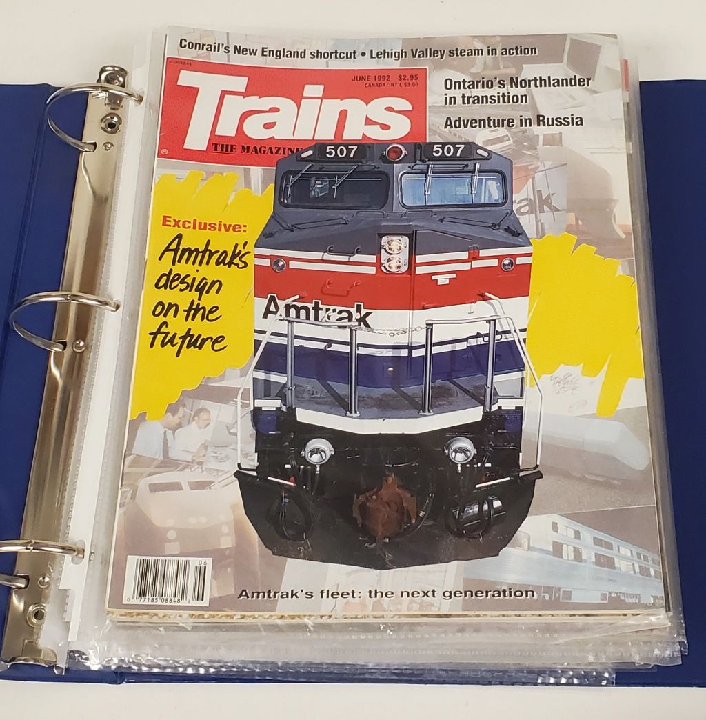 Trains Railroad Magazine Binder Lot - 13 Assorted Issues VG - photo 1
