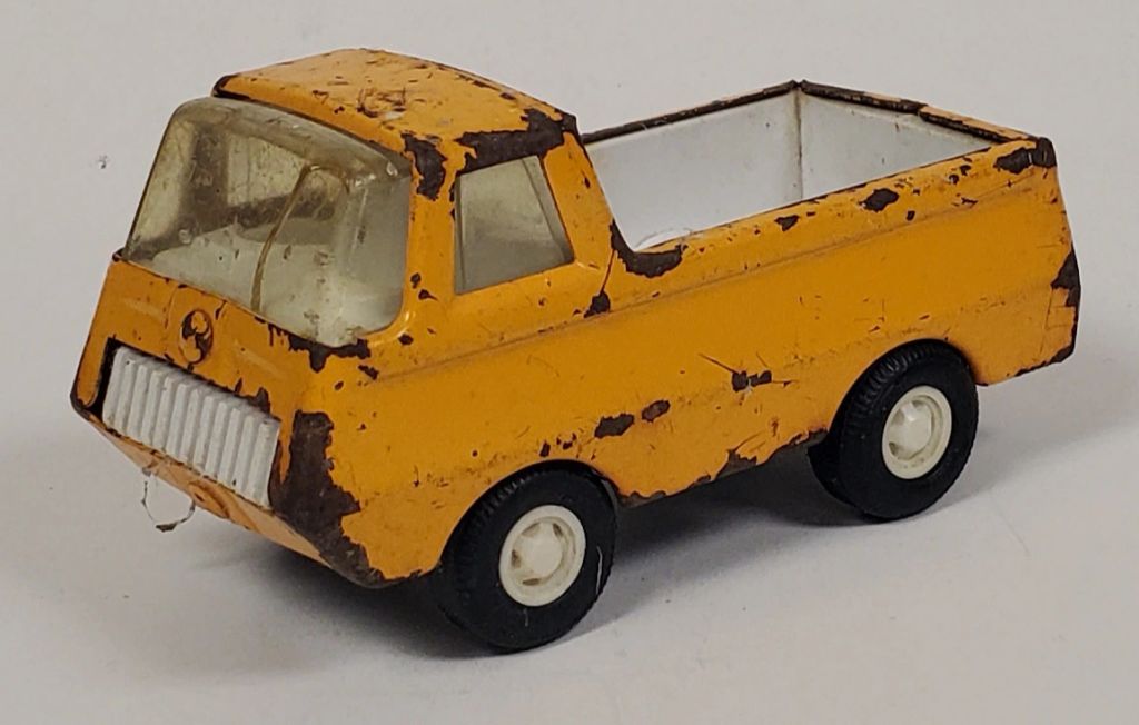 Vintage USA Tonka Orange Metal Toy Pickup Truck 4.5" Fair — photo 1