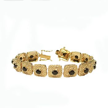 New! 7.05 Ctw Natural Black Sapphires 18KGP Designer Bracelet MSRP $1,875 — photo 1