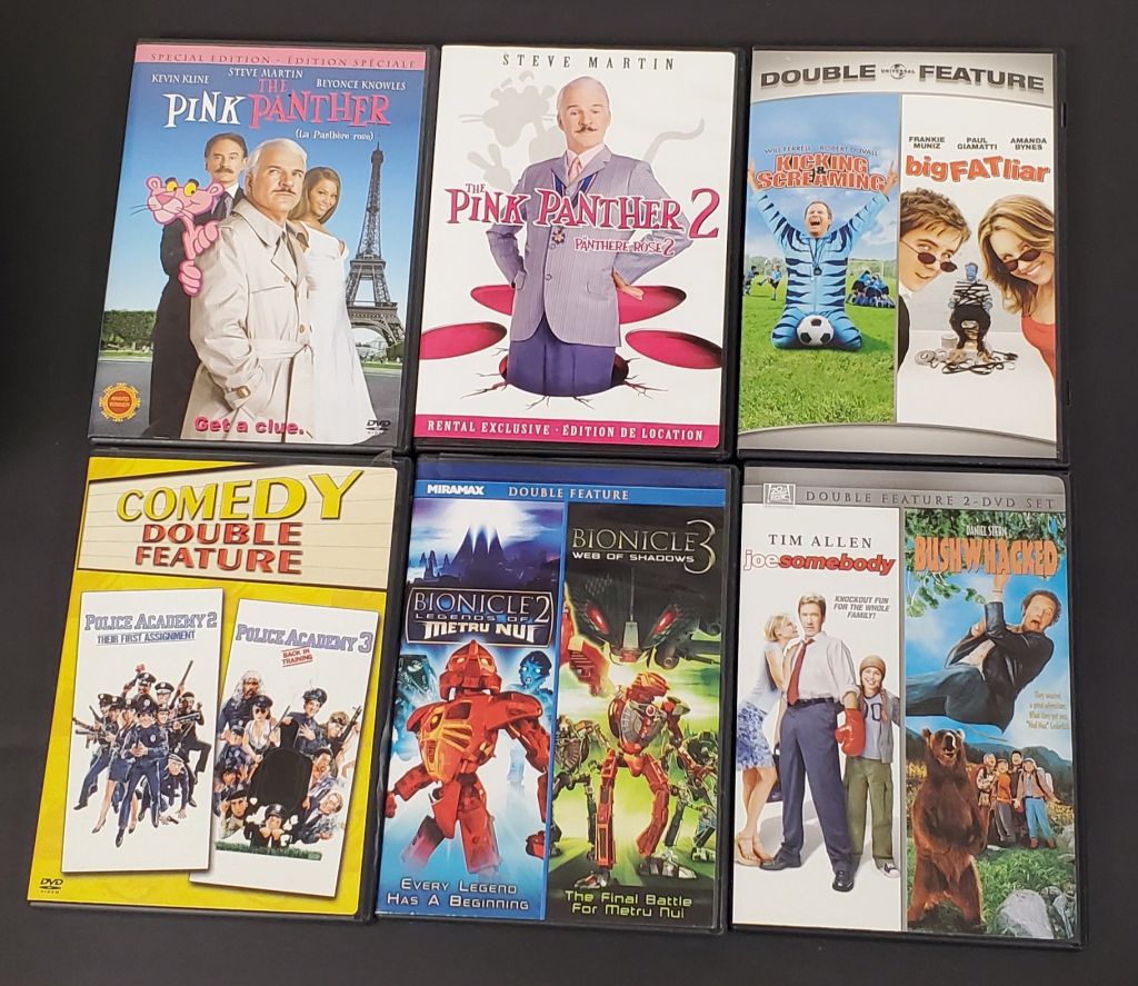 Assorted Comedy and Family DVD Lot - 4 Double Feature Cases/Pink Panther 1&2 VG - photo 1