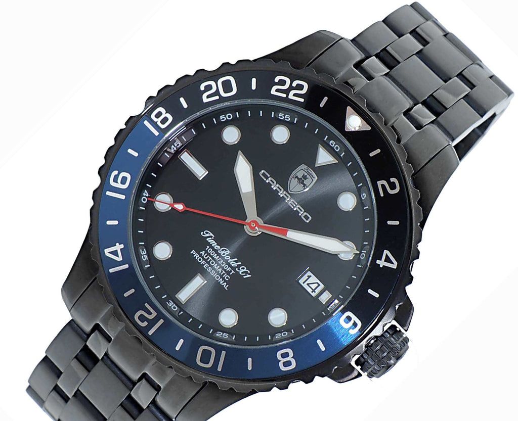 LeChateau, Men's TIME BOLD- X1 COLLECTION, NH35 AUTOMATIC MOVEMENT, 10 ATM, IP-BLACK - BLACK/BLUE, MSRP:  $2,340.00 - photo 1