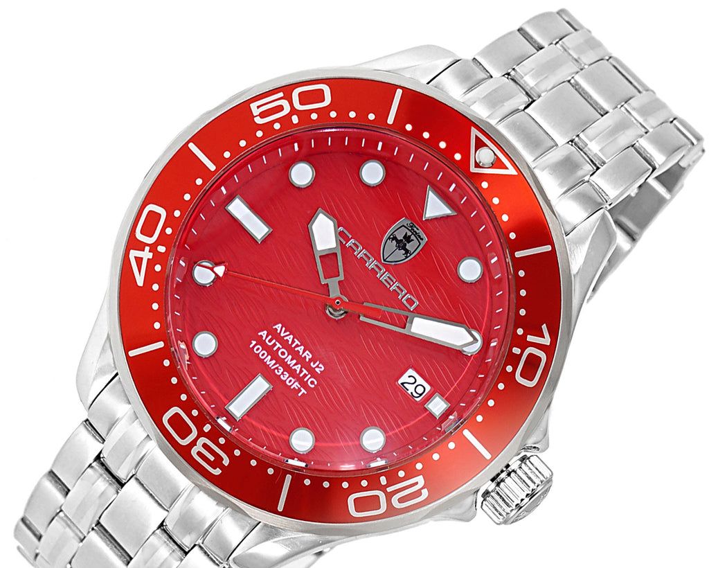 LeChateaue, NH35-24 Jewel Austomatic Mov't, Date Dial, Stainless Steel case and band, C1S6161RD RETAIL AT (MSRP: $2,268.00) - photo 1