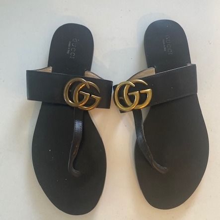 Gucci Marmont Leather Sandal Size 40 / US9 - photo 1