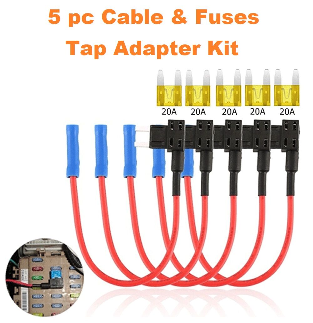 5 pc Fuse Tap Adapter Kit 20A - photo 1