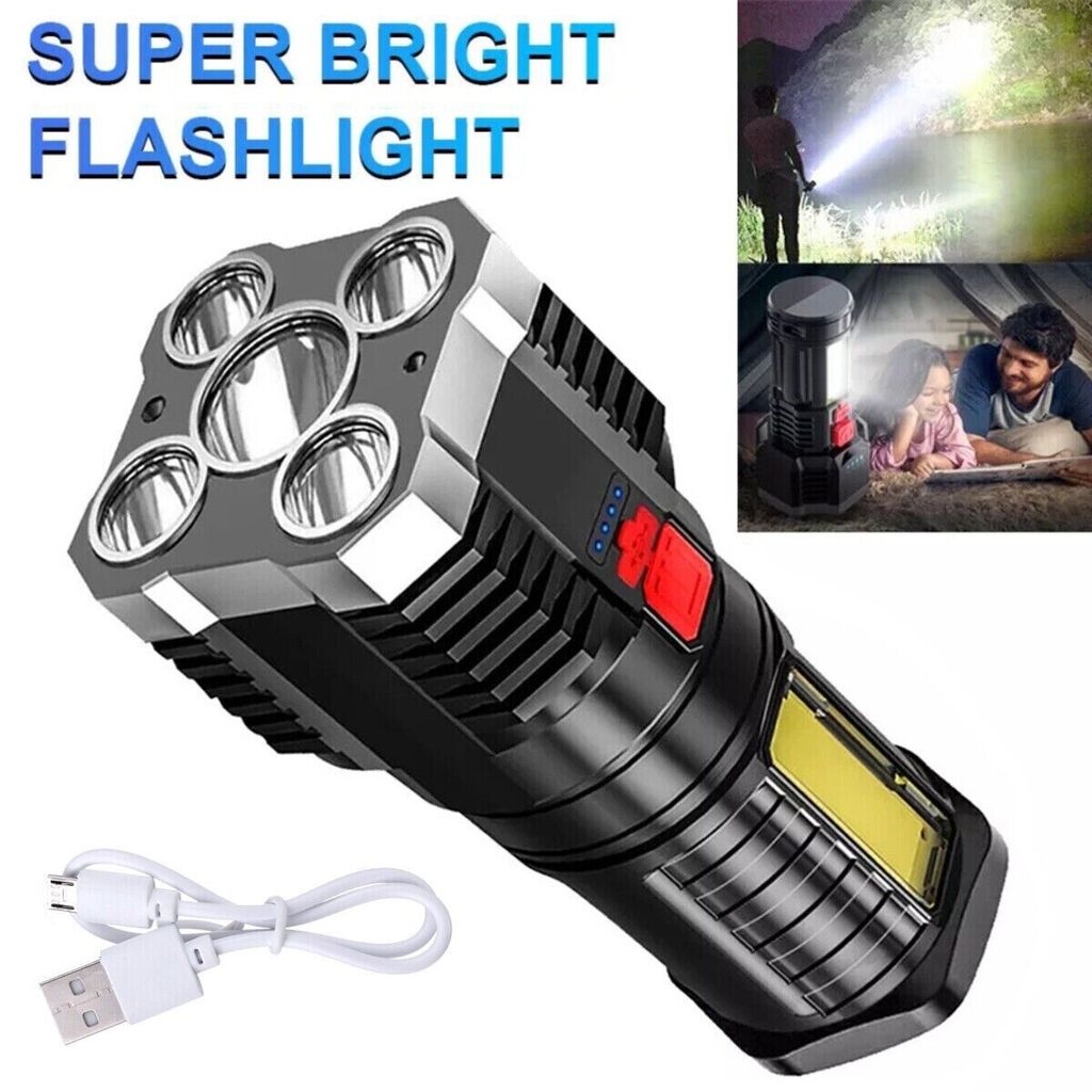 SUPER BRIGHT LED RECHARGABLE TORCH FLASHLIGHT - photo 1