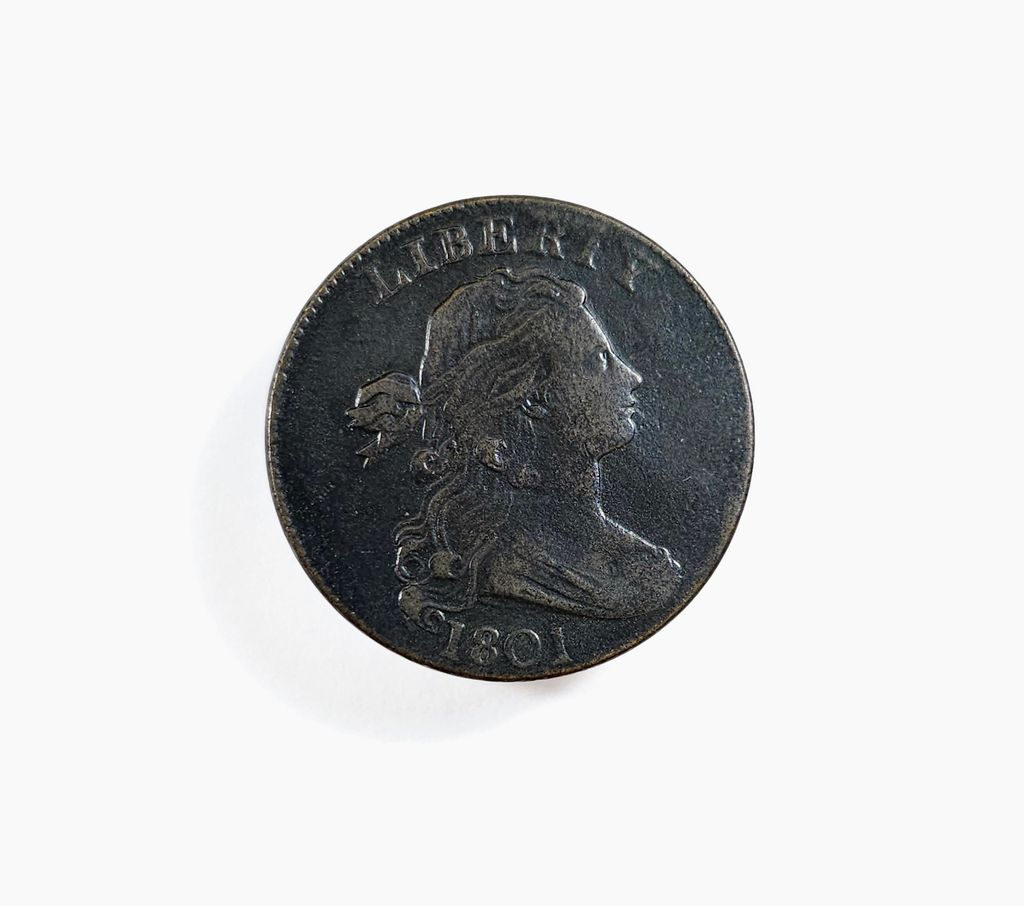1801 S-215 Draped Bust Large Cent 1c - Extra Fine - Greysheet (Wholesale Price) in XF45 is $7,000.00 - Reserve is 84% lower than that price! - photo 1