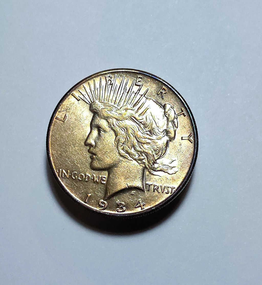 1934-S Peace Silver Dollar $1 - Brilliant Uncirculated - Key Date - Greysheet (Wholesale Price) in MS60 is $2,800.00 - Reserve is 65% lower than that price! - photo 1