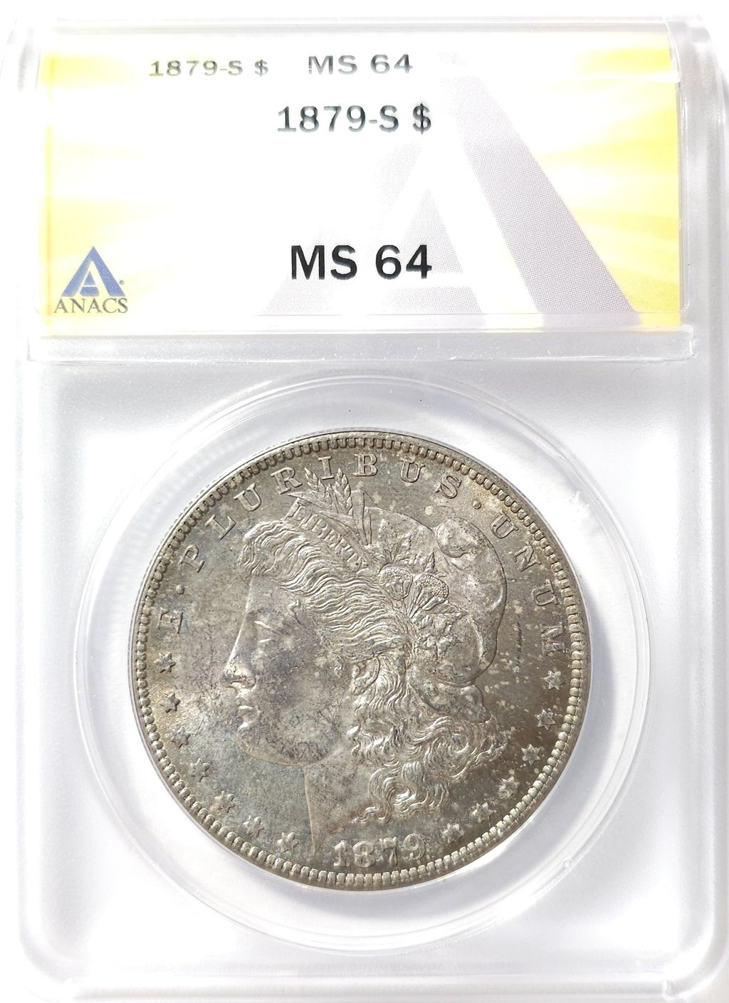 1879-S Morgan Dollar $1 - ANACS MS64 - Absolutely Beautiful Rare Toning!! - photo 1