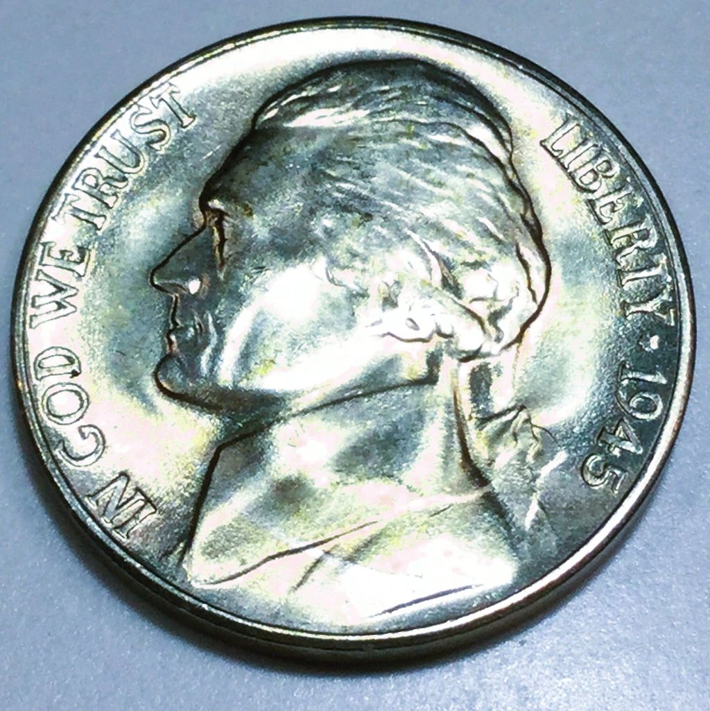1945-S Gem Jefferson Silver War Nickel Beautiful Coin - photo 1