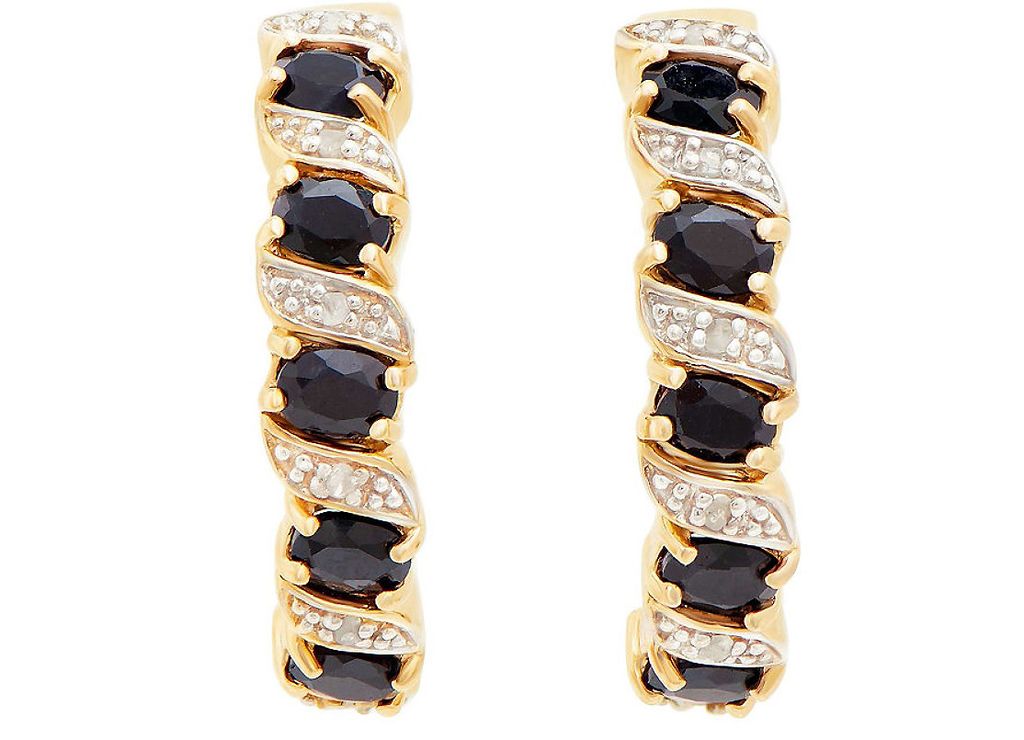 3.04 ctw Natural Diamond Sapphire Sterling Silver Designer Earrings MSRP $1,595! - photo 1