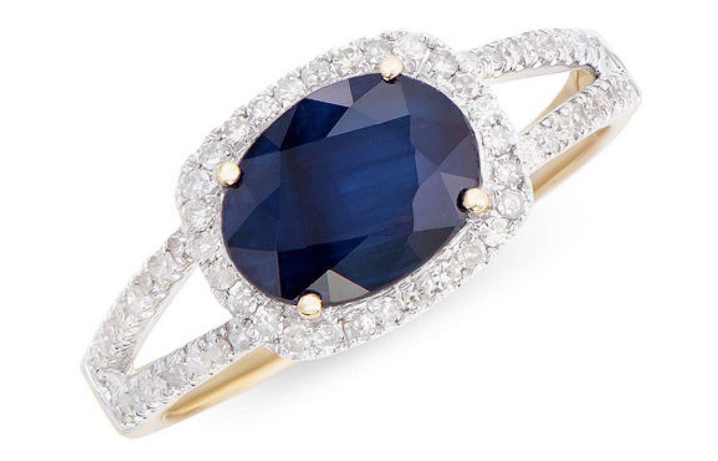 $5,795 Value! 2.32 Cts GLS Certified Natural Diamond Sapphire 14K Gold Ring - photo 1