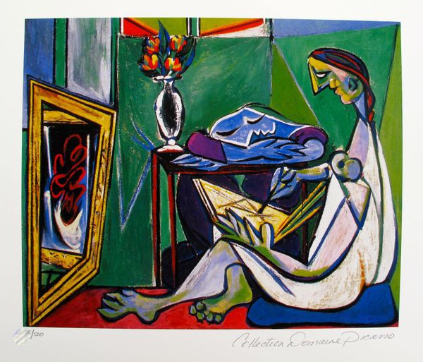Pablo Picasso Fine Art Woman Drawing before a Mirror Estate Signed Limited Ed. Giclee - photo 1