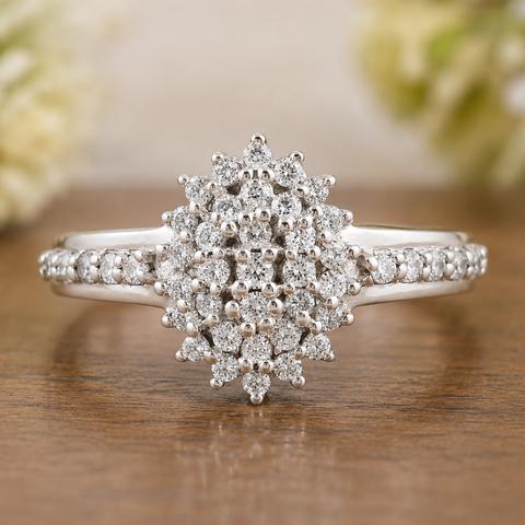 925 Sterling Silver 1.29 Ct Round Cubic Zirconia Ring 7 US Ring Size