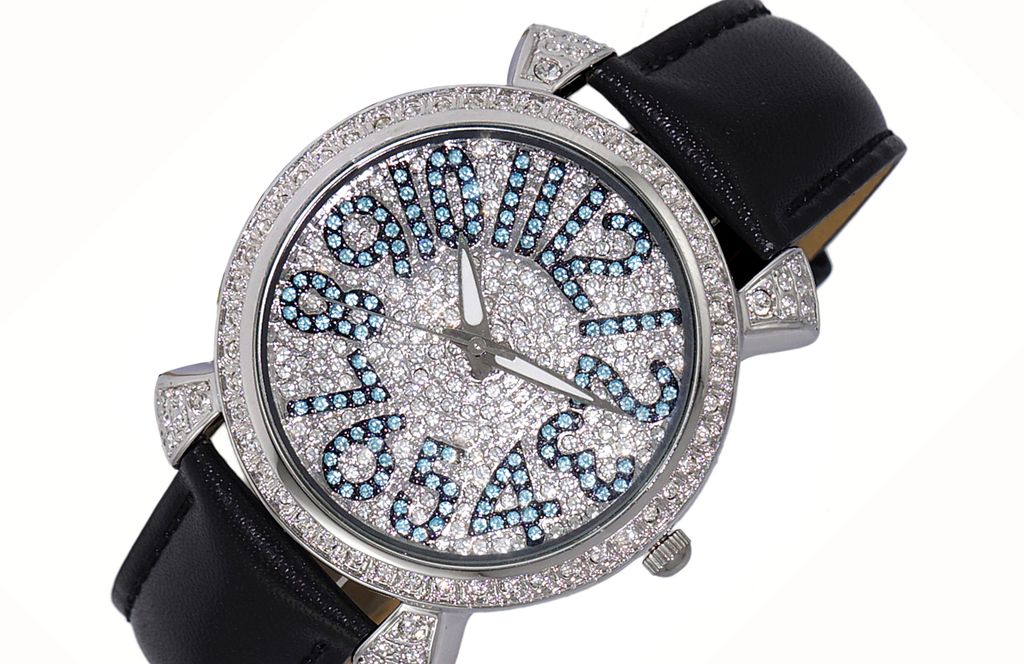 ADEE KAYE LADIES BLUE AND WHITE AUSTRIAN STONE 3-HAND DIAL, AK2001-LBU, RETAIL AT (MSRP: $345.00) - photo 1