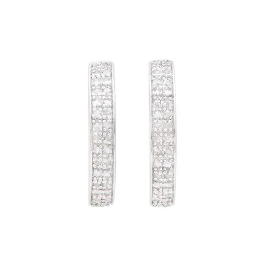 New 0.25 Ctw Natural Diamonds Sterling Silver Designer Earrings MSRP $1,975! - photo 1