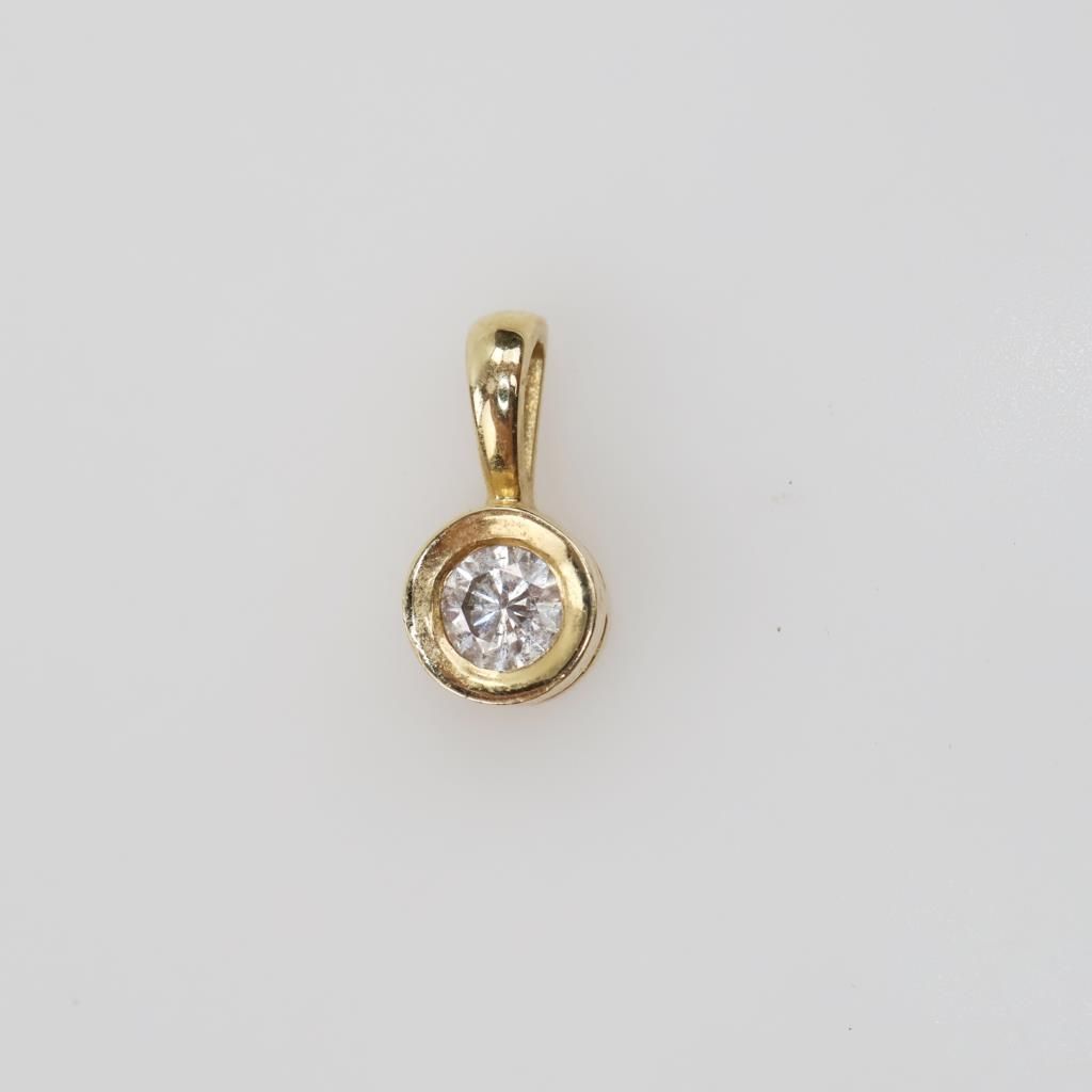 14kt Gold Diamond Pendant - photo 1