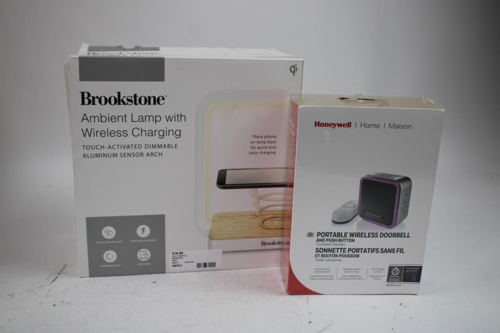 Portable DVD Player, Portable Doorbell, Ambient Lamp, HDTV Indoor Antenna, 4 Pieces - photo 1