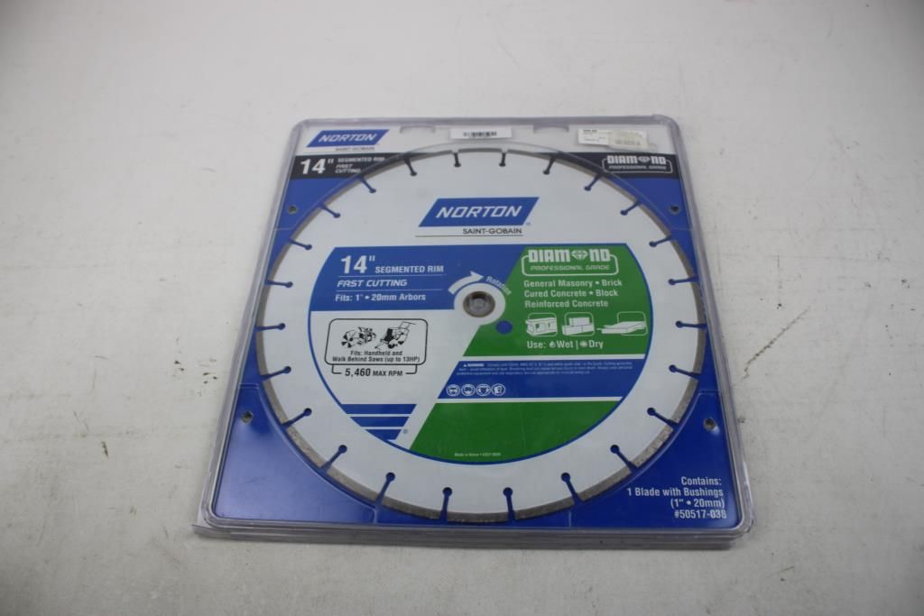 Norton Saint-Gobain 14" Segmented Rim Fast-Cutting Blade - photo 1