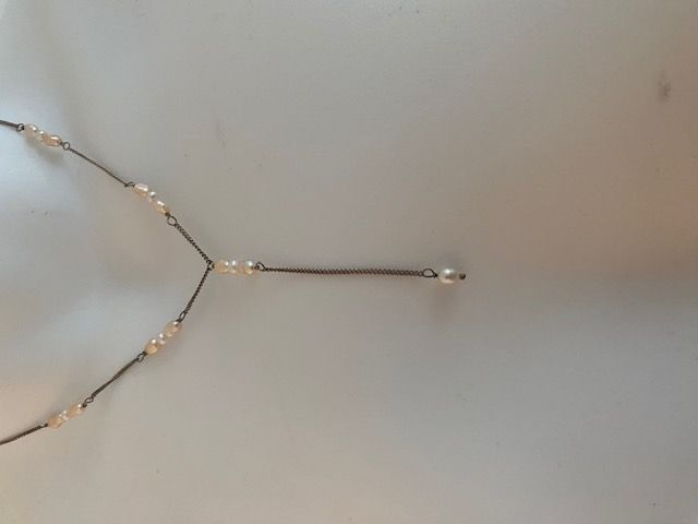Macy's Jewelry Pearls Silver Neclace - photo 1