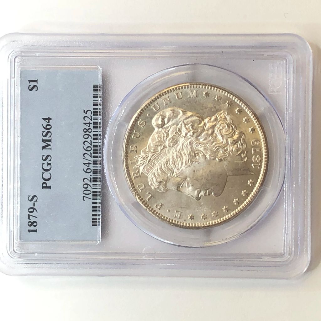 1879-S Morgan Silver Dollar PCGS Graded mint State 64 - photo 1