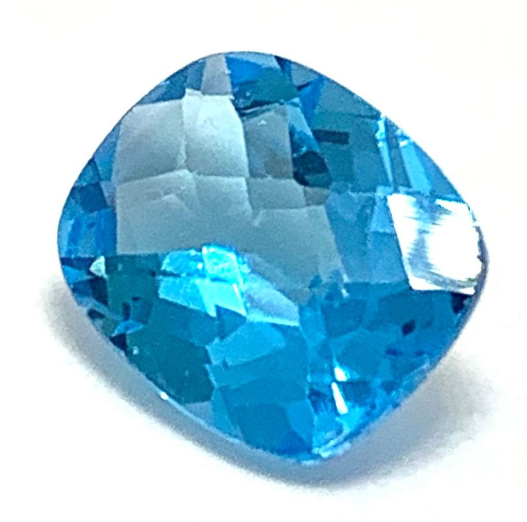 4.05ctw Natural Brazilian Cushion Cut Swiss Blue Topaz Gemstone 11X9 mm - photo 1