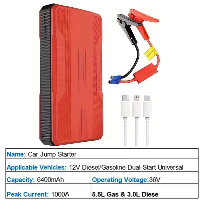 Portable Car Emergency Start: Emergency Portable Battery Ignition Starter with Lighting - photo 1