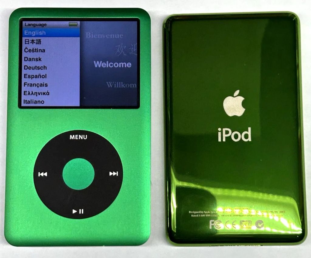 Apple IPOD CLASSIC 7th Generation 128GB MP3 Green/Green back - MINT Condition - photo 1
