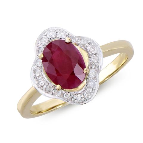 $5,695 Value! 1.80 Cts GLS Certified Natural Ruby Diamond 14K Gold Ring