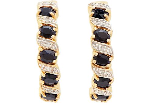 3.04 ctw Natural Diamond Sapphire Sterling Silver Designer Earrings MSRP $1,595!