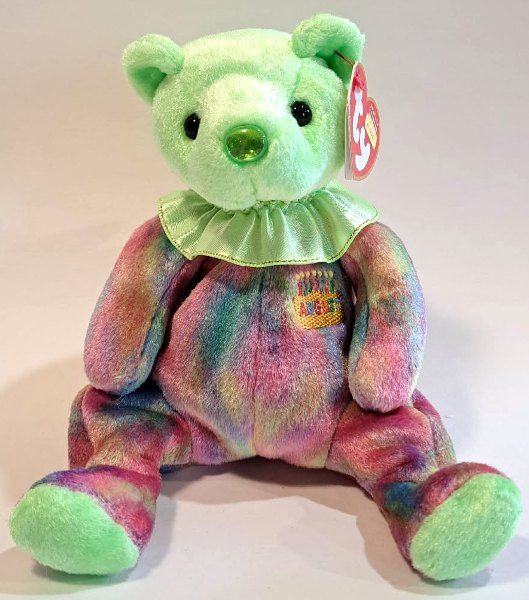 2001 Ty Beanie Baby AUGUST THE BIRTHDAY BEAR - New With Tags - photo 1