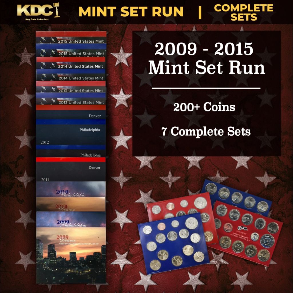 2009-2015 Mint Set Run 204 Coins 7 Complete Sets - photo 1