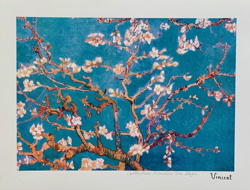 Vincent Van Gogh BLUE ALMOND BLOSSOMS Estate Signed Giclee - photo 1