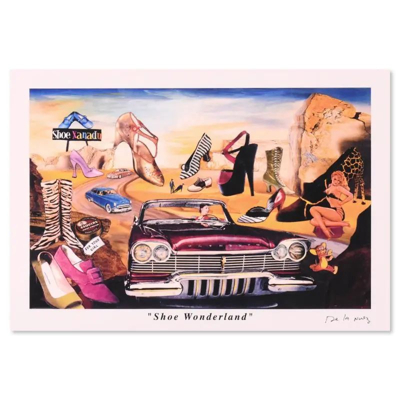 Nelson De La Nuez, "Shoe Wonderland" Limited Edition Artist Proof, Numbered and Hand Signed with Letter of Authenticity. - photo 1