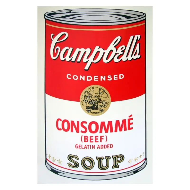 Andy Warhol "Soup Can 11.52 (Consomme)" Silk Screen Print from Sunday B Morning. - photo 1