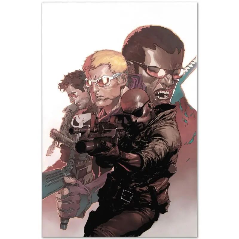 Marvel Comics "Ultimate Avengers vs. New Ultimates #4" Numbered Limited Edition Canvas by Leinil Francis Yu; Includes COA. - photo 1