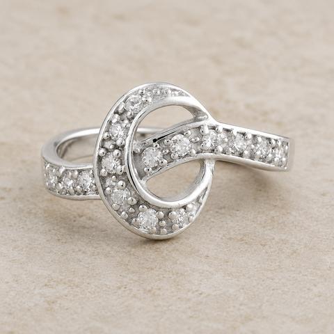 No Reserve 925 Sterling Silver 1.10 Ct Cubic Zirconia Ring 7 US Ring Size