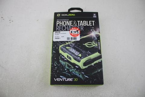 GoalZero Weatherproof Phone & Tablet Venture 30 Recharger