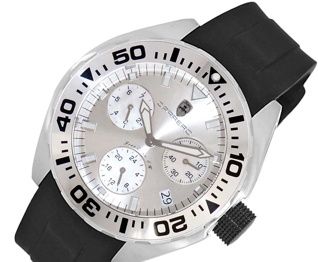 LeChateau, Men's Swiss Multi-Functiom Ronda X30 Movement, White Dial -Bezel, Silicon Band, C1SK8824-WT - MSRP: $2,340.00 - photo 1