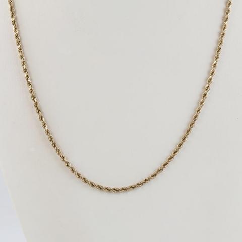 14kt Gold Twisted Rope Link Necklace