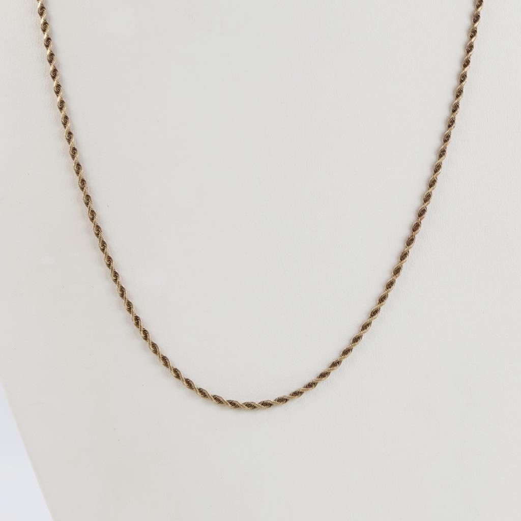10kt Gold Rope Chain Necklace - photo 1