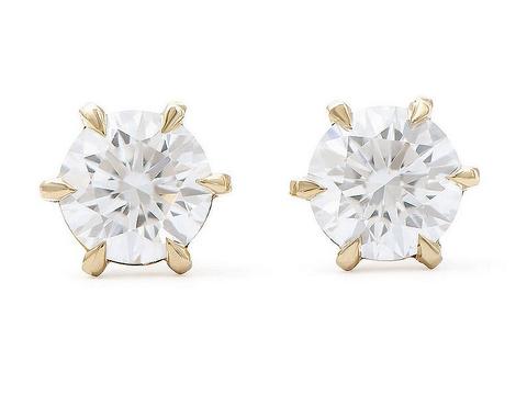 $7,895 Value! NEW 2.12 Ctw IGI Certified Lab Grown Diamond 14K Gold Designer Earrings E-F VS2