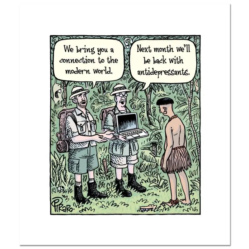 Bizarro, "Modern World" Limited Edition, Hand Signed by Creator Dan Piraro w/LOA - photo 1