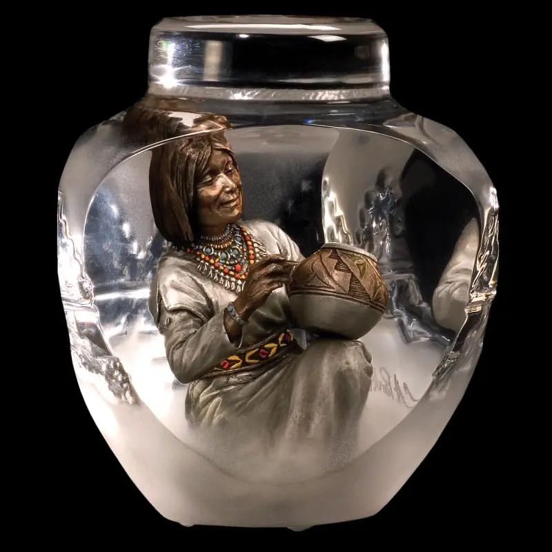 Christopher Pardell, "Hands Of Time" Limited Edition Mixed Media Lucite Sculpture with COA. - photo 1