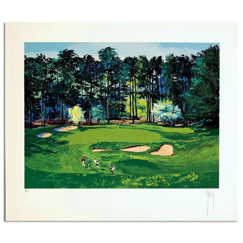 Mark King (1931-2014), "Pinehurst II (4 Up Golf)" Hand Signed Limited Edition Serigraph with Letter of Authenticity. - photo 1
