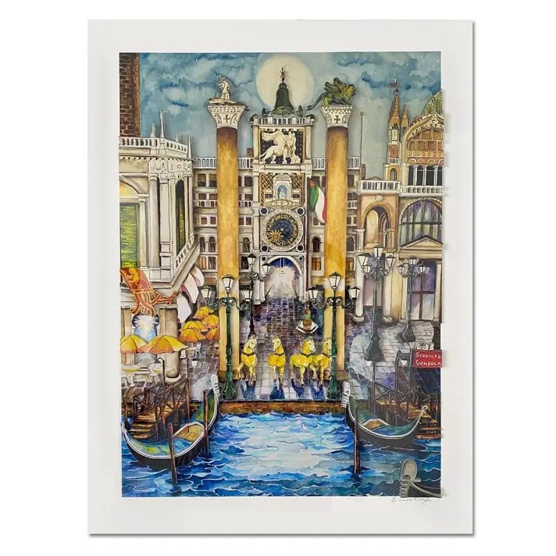 Linnea Pergola, "4 Horses of St. Marks, Venice" 3D Limited Edition, Hand Signed with Letter of Authenticity. - photo 1