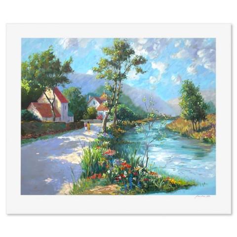 Christian Title, "Mountain Hamlet" Limited Edition Printer's Proof, Numbered and Hand Signed with Letter of Authenticity
