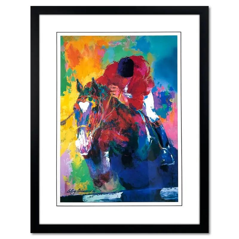Leroy Neiman (1921-2012), "United States Equestrian Team: Riding for America, Los Angeles 1984" Framed Offset Lithograph - photo 1